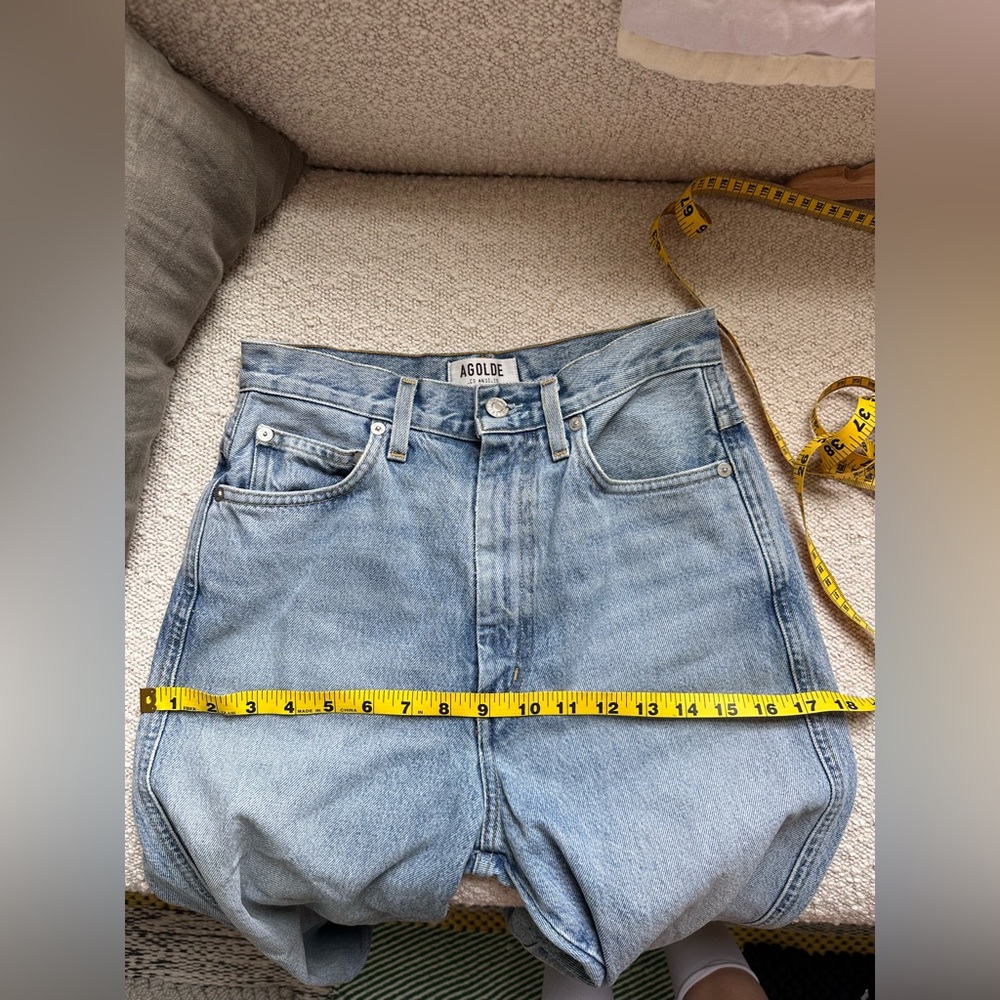 AGOLDE 90s Pinch Waist High Rise Jean in light wash size 25 - Picture 6 of 10